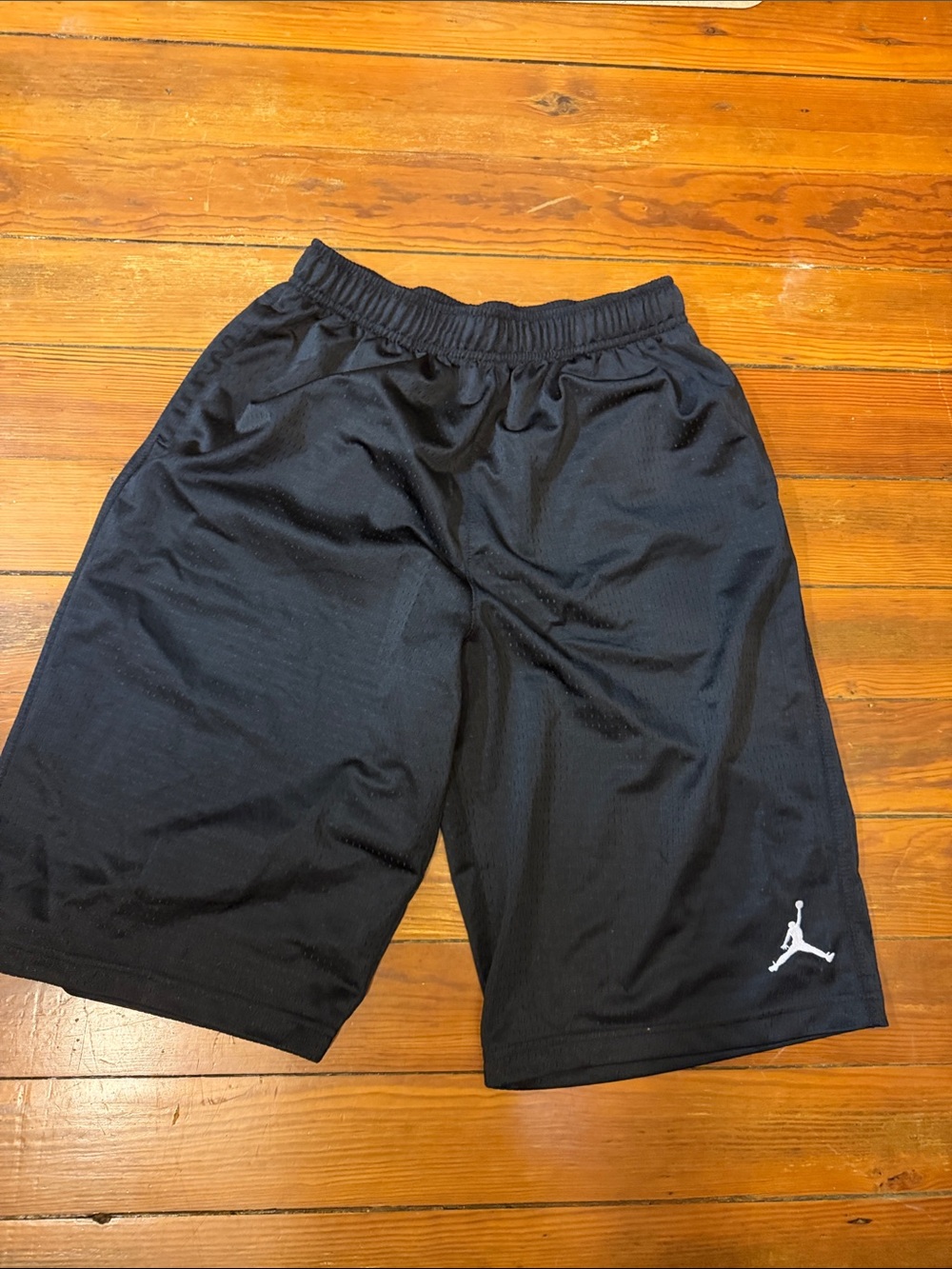 Nike Black Kids Athletic Shorts with White Jumpman Logo